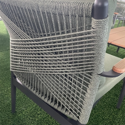 Customized Farbe Aluminium Rattan Sofa Set Luxus Tisch Bistro Set für Gargen Möbel