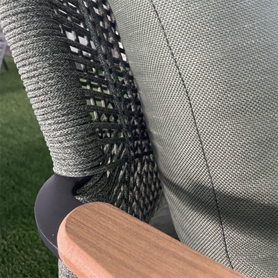 Customized Farbe Aluminium Rattan Sofa Set Luxus Tisch Bistro Set für Gargen Möbel