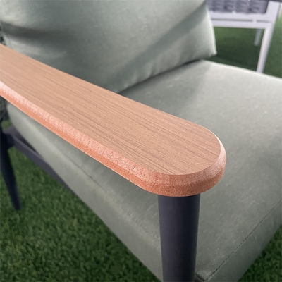 Customized Farbe Aluminium Rattan Sofa Set Luxus Tisch Bistro Set für Gargen Möbel