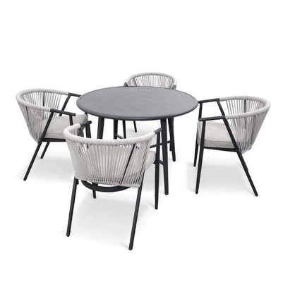 Wohnzimmer Aluminiumrahmen Außengartenmöbel Sofa aus Rattan Set mit Bistro Set