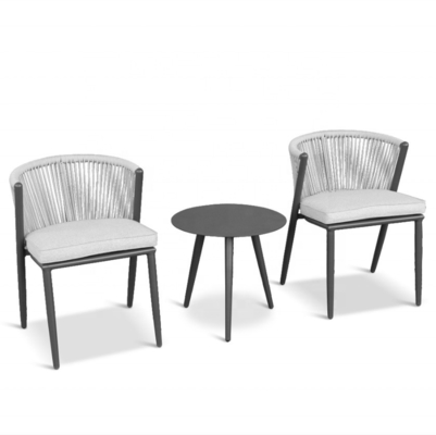Wohnzimmer Aluminiumrahmen Außengartenmöbel Sofa aus Rattan Set mit Bistro Set