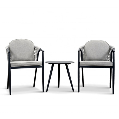 Wohnzimmer Aluminiumrahmen Außengartenmöbel Sofa aus Rattan Set mit Bistro Set