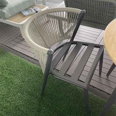 Wohnzimmer Aluminiumrahmen Außengartenmöbel Sofa aus Rattan Set mit Bistro Set