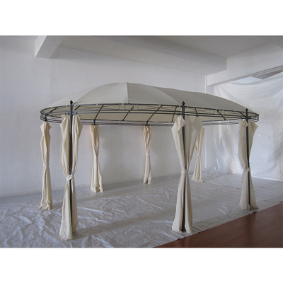 Metall-Typ Stahl Rundes Außenpatio Garten Baldachin Party Gazebo mit Klapprahmen