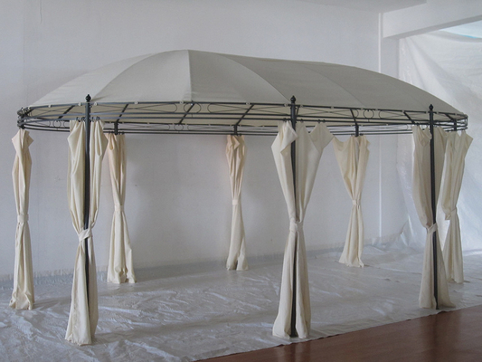 Metall-Typ Stahl Rundes Außenpatio Garten Baldachin Party Gazebo mit Klapprahmen