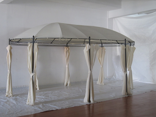 Metall-Typ Stahl Rundes Außenpatio Garten Baldachin Party Gazebo mit Klapprahmen