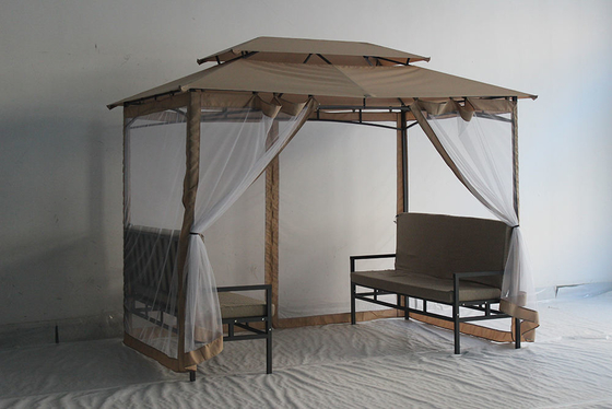 Einfach zu montieren, wasserdicht, Luxus-Außen-Gazebo 2*2.9*2.45M für Garten-Hinterhof-Decking