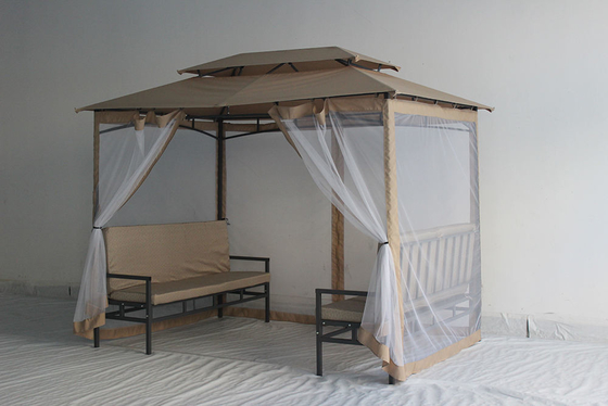 Einfach zu montieren, wasserdicht, Luxus-Außen-Gazebo 2*2.9*2.45M für Garten-Hinterhof-Decking