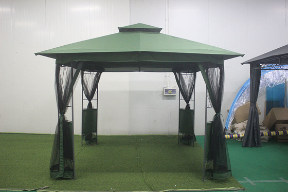 Große Zelte mit Moskiton-Außen-Gazebos PA-beschichtet Wasserdicht tragbare Eisen-Gazebos