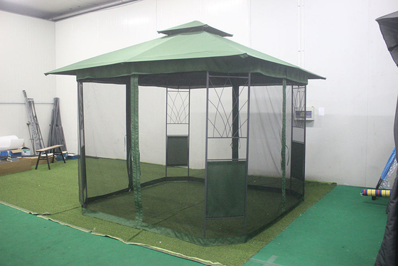 Große Zelte mit Moskiton-Außen-Gazebos PA-beschichtet Wasserdicht tragbare Eisen-Gazebos