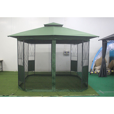 Bequeme PA beschichtete Stahl-Gazebo mit Mesh Vorhang Seitenwände und tragbare Paketgröße