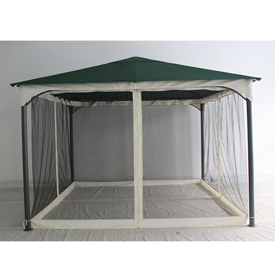 Polyesterdach und Moskitonetz für Garten Einfach aufklappbare Außen-Stahl-Gazebo