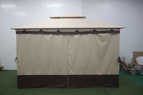 Metall-Außen-Gazebo für den Garten mit Doppeltopf 3x4x2.7m Optional Metall-Typ