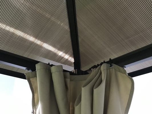 Außen-Gazebo für Gartenbedarf 3x3.65x2.6M Polycarbonat-Dach mit einem Oberteil