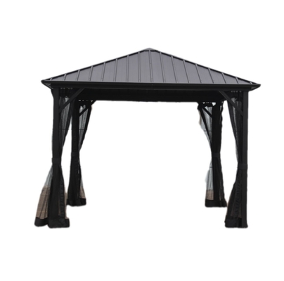 3X3X2.75M Metallpergola Außengebäude für Gartenbedarf mit Pergola-Brücke
