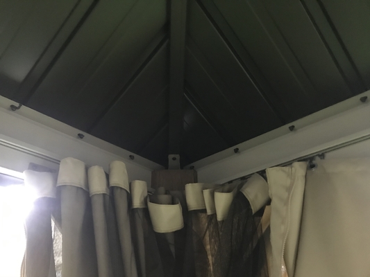 3X3X2.75M Metallpergola Außengebäude für Gartenbedarf mit Pergola-Brücke