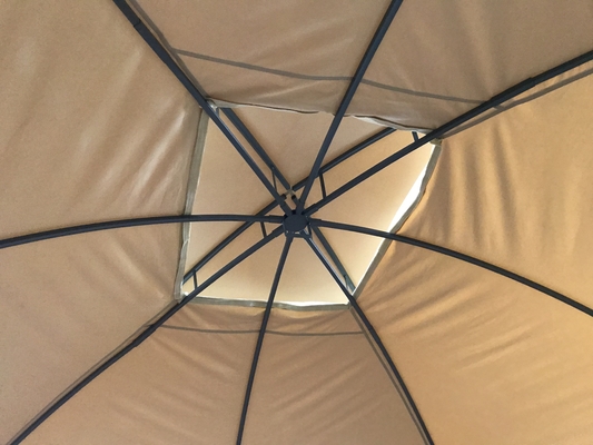 Alu. Rahmen 3x3.65x2.75M Zweifach-Garten-Gazebo mit Netznetz enthalten