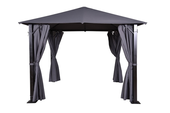 Metal Outdoor Gazebo für den Garten mit Handmalerei 3x3x2.57m Einfach zu montieren