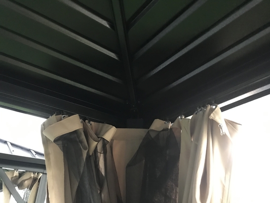 Polyester-Seitenwand 3X3.65X2.75M Zweifach-Aluminiumrohr-Gazebo für Gartenparty