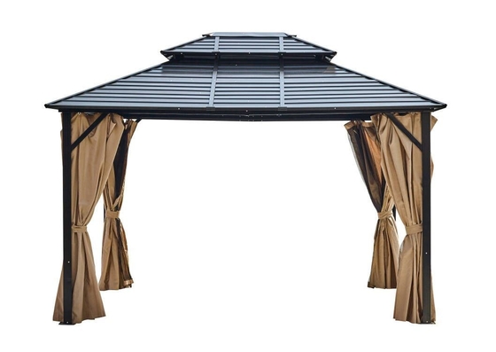 Polyester-Seitenwand 3X3.65X2.75M Zweifach-Aluminiumrohr-Gazebo für Gartenparty