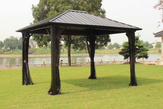 3x3.65x2.57m Galvanisierte Stahl Gartenlinie Aluminiumrohr Gazebo für Gartenbedarf