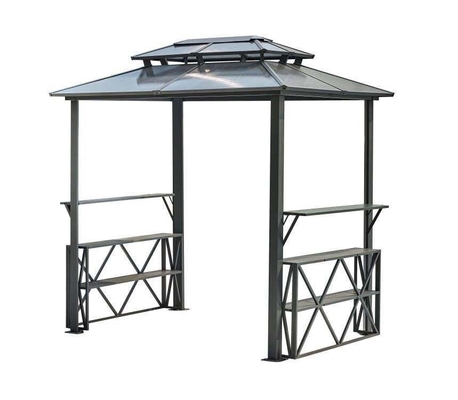 Polykarbonatplatten-Gazebo mit doppelter Spitze 2.35X1.7X2.45M für die Außenpergolenbrücke
