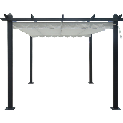 2.96X2.96X2.25M Garten-Außen-Gazebo mit Aluminiumrahmen und abnehmbarem Deckel