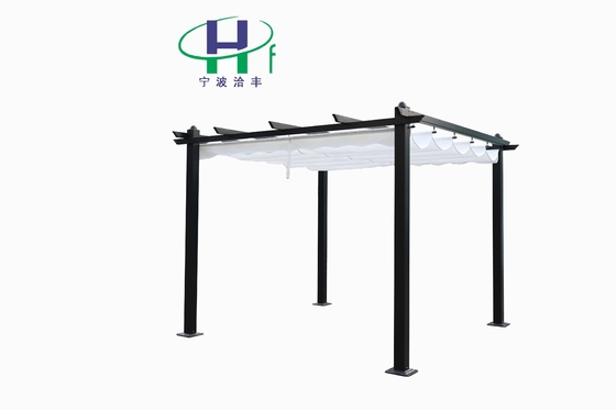 2.96X2.96X2.25M Garten-Außen-Gazebo mit Aluminiumrahmen und abnehmbarem Deckel