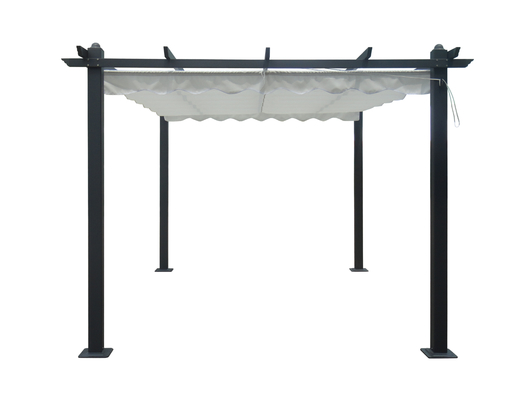 2.96X2.96X2.25M Garten-Außen-Gazebo mit Aluminiumrahmen und abnehmbarem Deckel