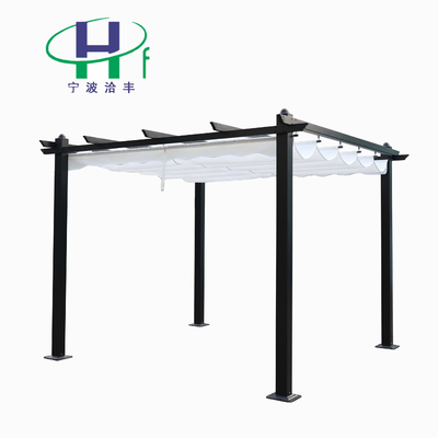 2.96X2.96X2.25M Garten-Außen-Gazebo mit Aluminiumrahmen und abnehmbarem Deckel