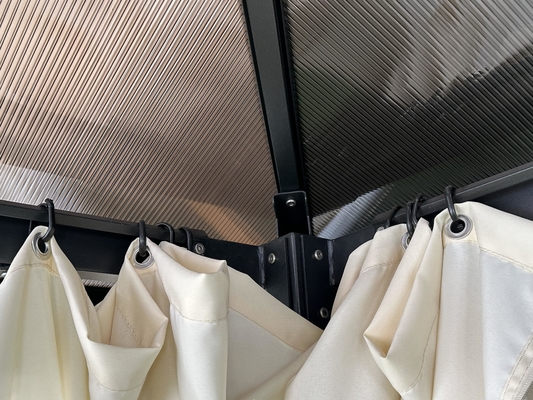Außengarten 3x3x2.6M Festdach-Gazebo mit PVC-Blattdach leicht zu montieren und robust