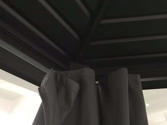 Aluminiumrahmen 4x4x2.8M Hexagonaler Hardtop-Gazebo Ideal für den Außenbereich und einfach einzurichten