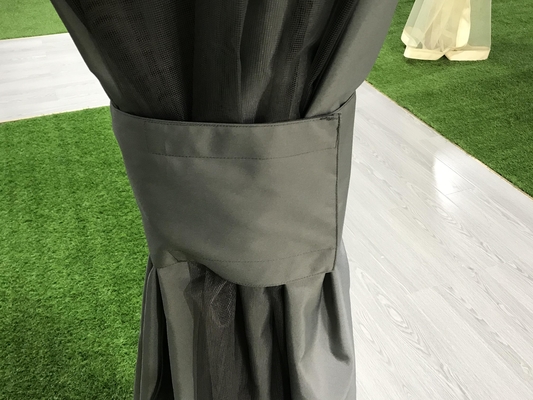 3X4X2.75M PVC und Aluminium Weichdach Gazebo Sonnenschutz für den Garten Doppeltopf