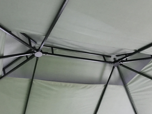 3X4X2.75M PVC und Aluminium Weichdach Gazebo Sonnenschutz für den Garten Doppeltopf