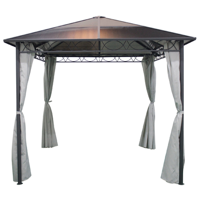 Garten/Außenbereich Halb-Eisen- und Halb-Al-PC-Gazebo mit Balkenstruktur