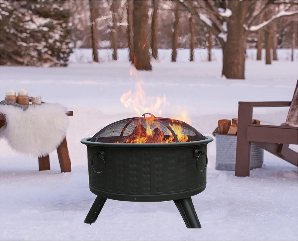 Außen-Rauchlose Grill Corten Stahl Gasfeuerstelle Maßgeschneiderte Form Kugelquadrat