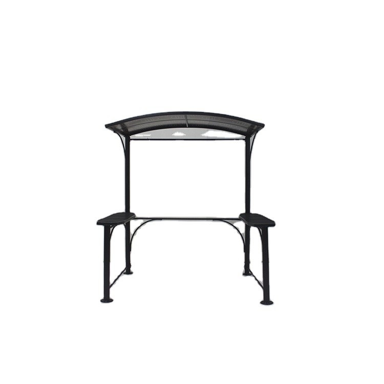 Aluminium und Eisen Grill Gazebo 2.18*1.43*2.13-2.29M für Garten-Kanopf Grillhaus