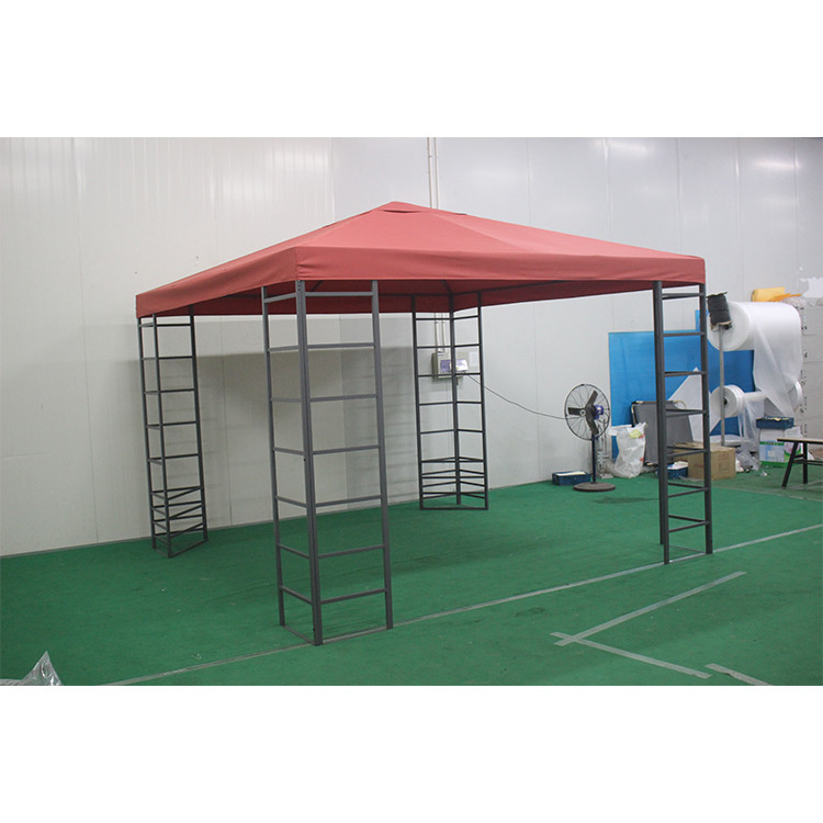 Außengarten Terrasse 3*3*2.55M Rechteck Doppeltürme Pavillon in Großformatpaket