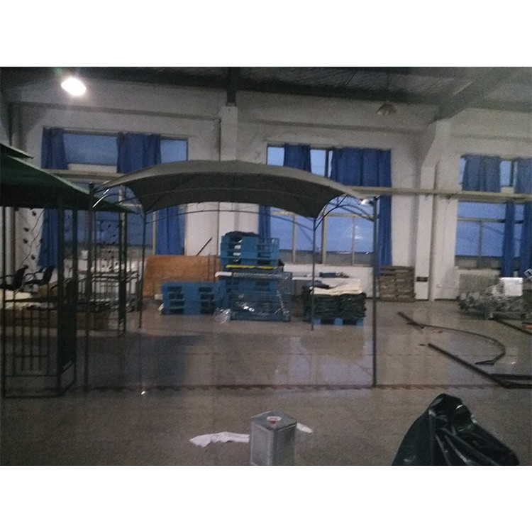 Außenpatio Carport mit Stahlrahmen 3*3M Sonnenschirm Garten Weiß Hochzeitsdachdach