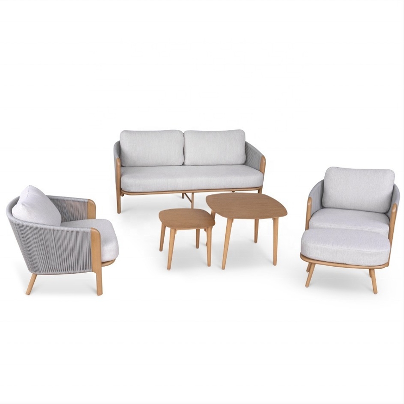 Aluminiumrahmen Luxus-Tisch Bistro-Set für Außengartenmöbel angepasste Farbe