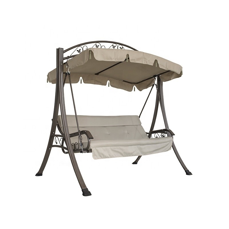 Gartendekorationen Außen Swing Chair mit Baldachin Pergola Pavillon Kissenbänk Bett