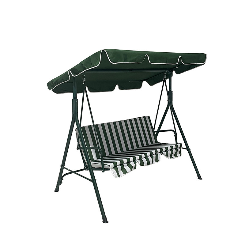 Außenhängebett Modernes Design 3-Personen-Patio-Schaukel mit Stahlrohr und Dach