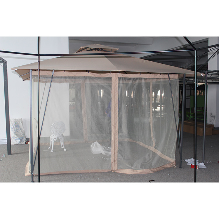 Außengarten Sonnenbildschirm Aluminium-Gazebo mit Klapprahmen und 3,5*3,5*2,67M Größe