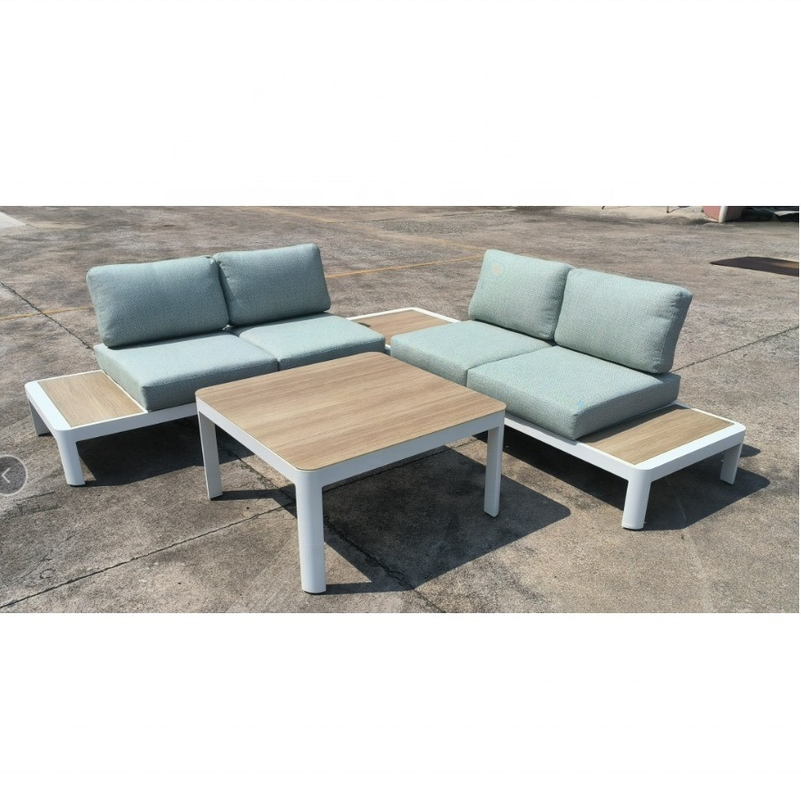 Gartenmöbel für den Außenbereich Sofa-Set aus Aluminium-Rattan Luxus-Tisch Teapoo Bistro-Set Dinner-Set