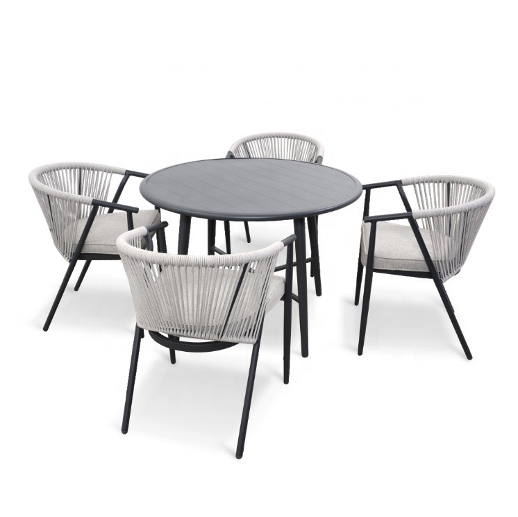Wohnzimmer Aluminiumrahmen Außengartenmöbel Sofa aus Rattan Set mit Bistro Set