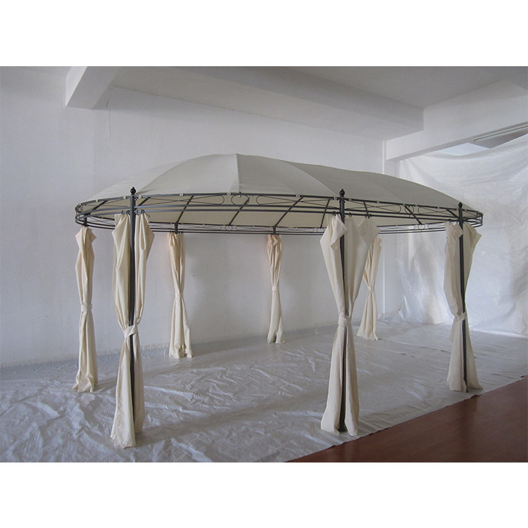 Metall-Typ Stahl Rundes Außenpatio Garten Baldachin Party Gazebo mit Klapprahmen