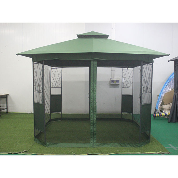Große Zelte mit Moskiton-Außen-Gazebos PA-beschichtet Wasserdicht tragbare Eisen-Gazebos