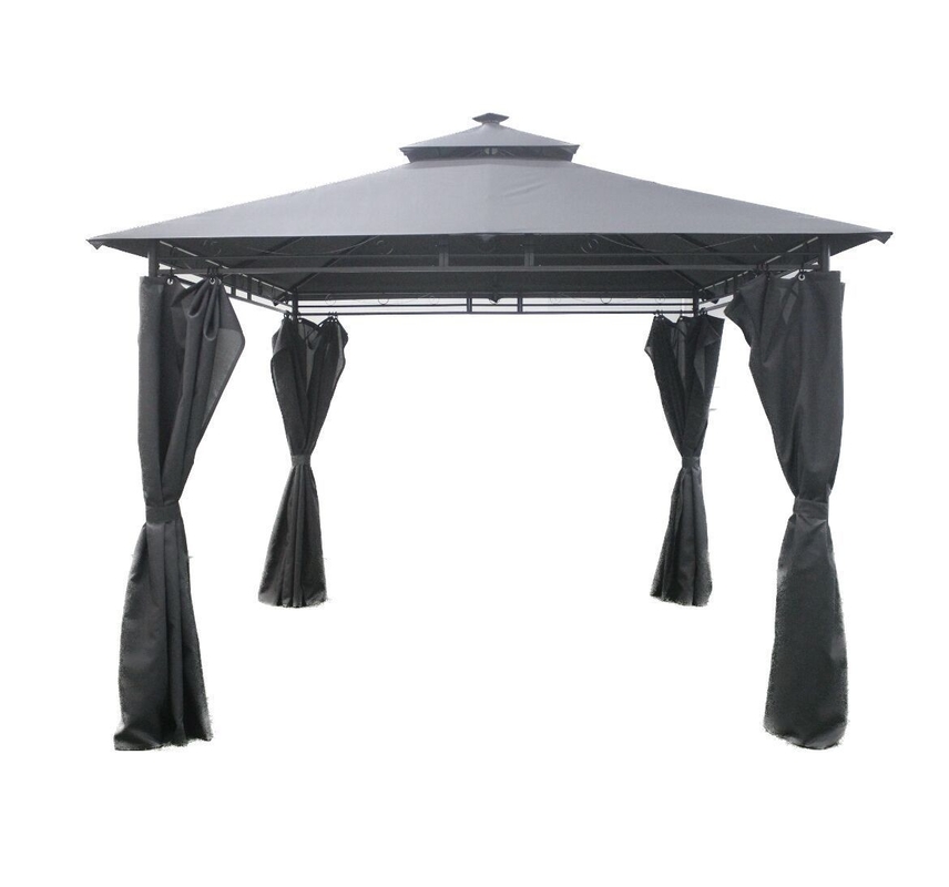 Stahlrahmen 3x3x2.7M Rundes Outdoor-Patio Dachdach Party Gazebo-Design für Garten / Outdoor