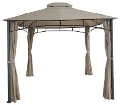 Schaffen Sie eine modische und langlebige Oase im Freien mit einem Stahl-Metall-Gazebo mit Doppeltach