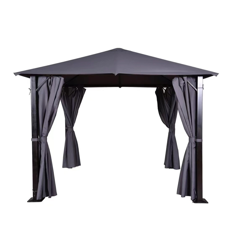 Metal Outdoor Gazebo für den Garten mit Handmalerei 3x3x2.57m Einfach zu montieren